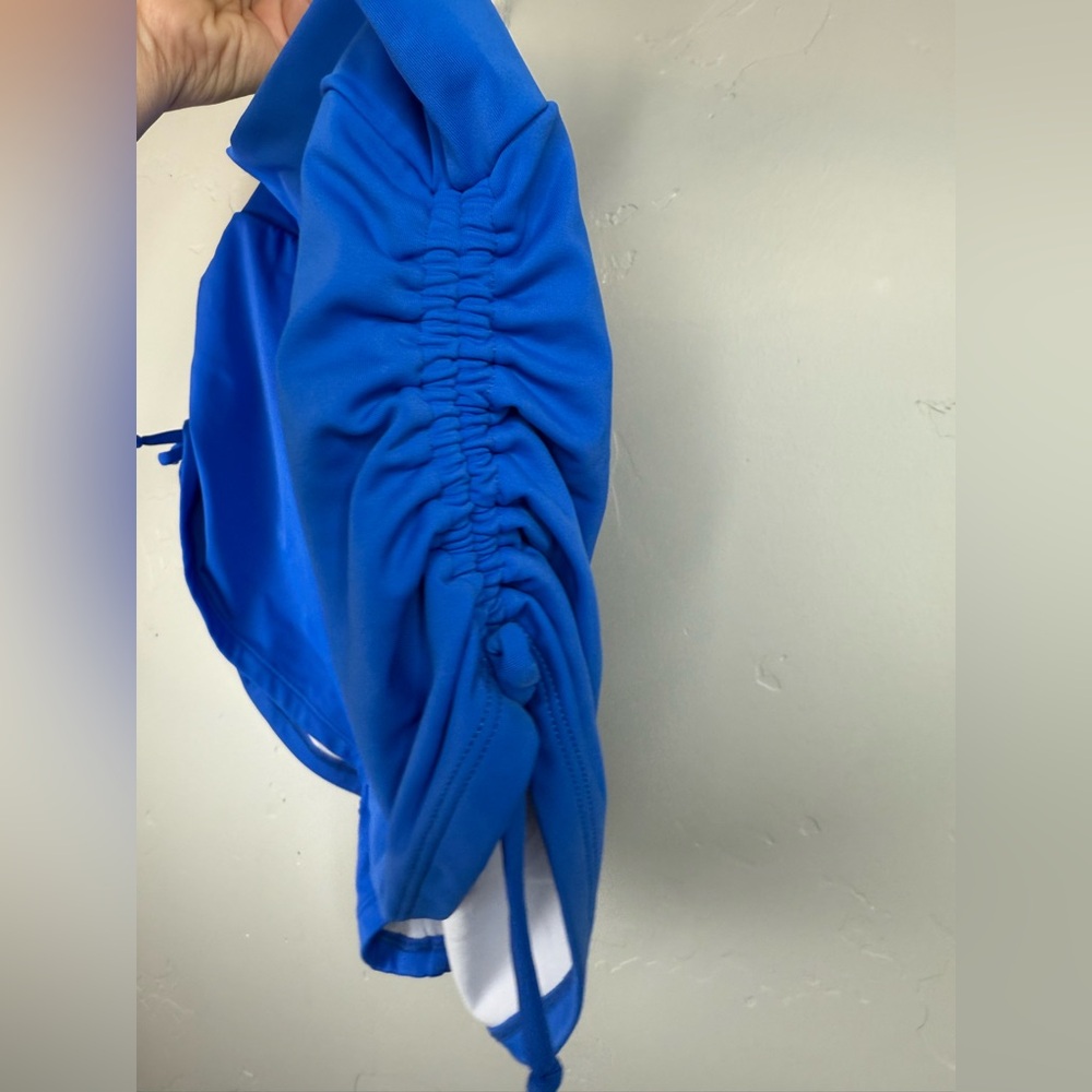 Swimsuits For All Adjustable Swim Shorts Side Ruched Swim Bottom Blue Size 18 - Picture 6 of 11